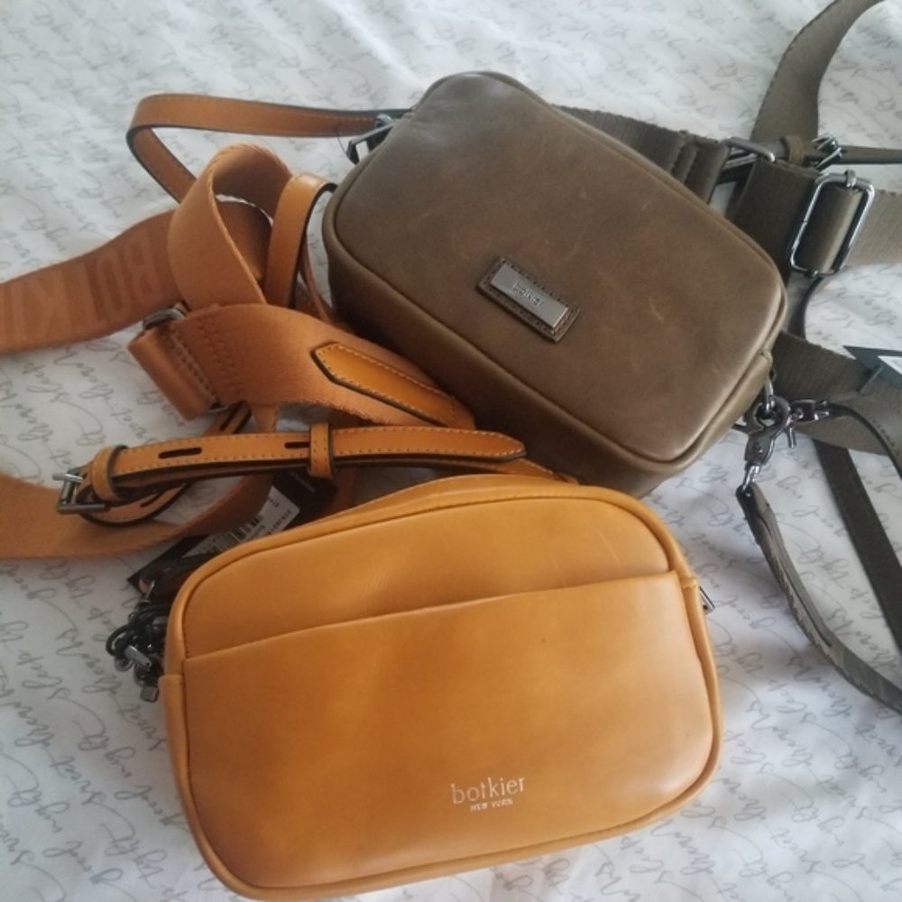 Botkier Bedford Crossbody Leather Purse Yellow-Gold Ret: $198 - Picture 10 of 11